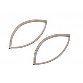 2 Taschengriffe Oval nickel-mattiert