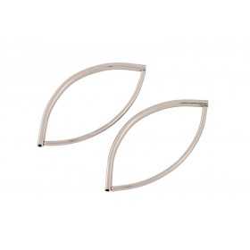 2 Taschengriffe Oval nickel-glänzend