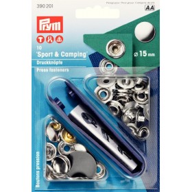 Druckknöpfe extra Stark silber 15 mm