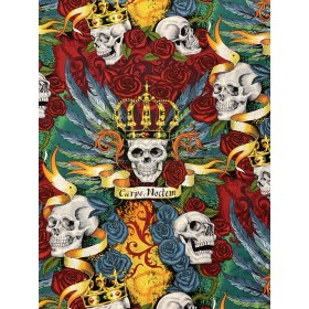 Alexander Henry Baumwollstoff Carpe Noctem hell