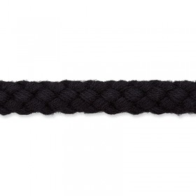 Kordel schwarz 8mm Baumwolle