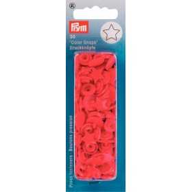 Druckknöpfe Color Snaps 12,4 mm Sternform Rot