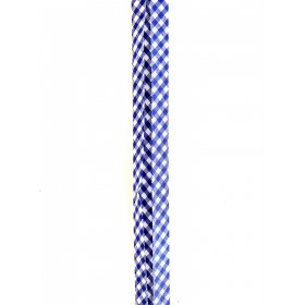 Schrägband Baumwolle blau kariert