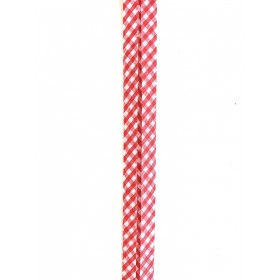 Schrägband Baumwolle rot kariert