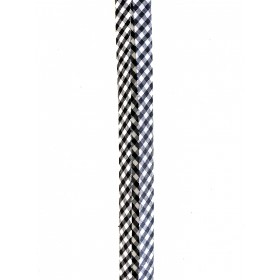 Schrägband Baumwolle schwarz weiss kariert