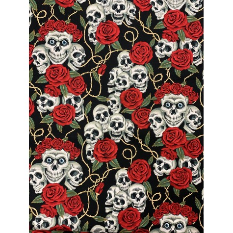 Tattoo Rosen totenkopf Alexander Henry fabrics