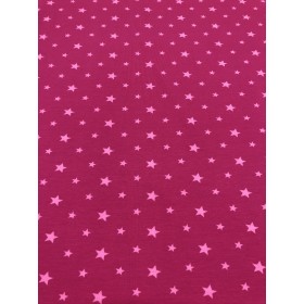Jersey Sterne Muster pink