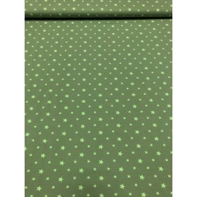 Jersey Sterne Muster grün