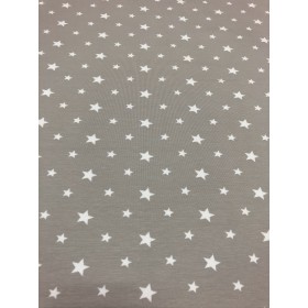 Jersey Sterne Muster beige