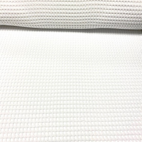 Waffelstoff groß weiß