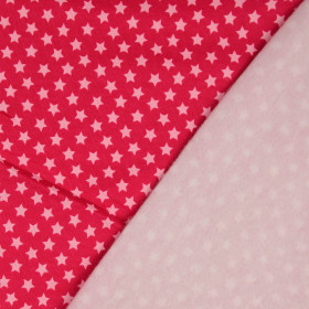 Sweatstoff Sterne pink