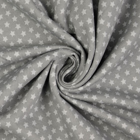 Sweatstoff Sterne grau