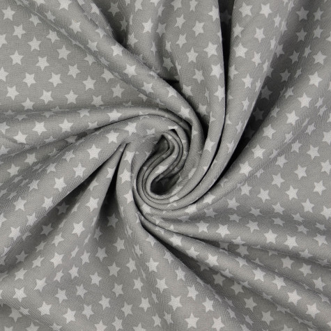 Sweatstoff Sterne grau