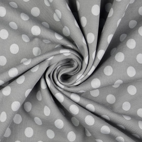 Sweatstoff Punkte grau
