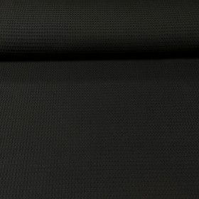 Waffelstoff normal schwarz