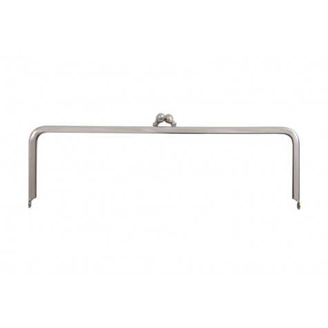 Taschenbügel 20 cm breit für Clutch oder Handtasche - Taschenverschluss silberfarben