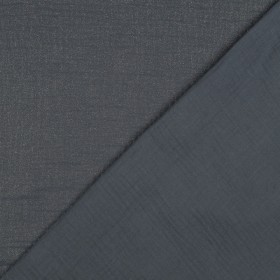 Musselin Stoff Uni mit Glitzer- Grau – 9 Farben – 100% Baumwolle
