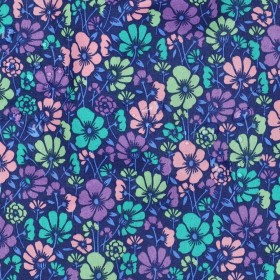 Beschichtete Baumwolle mit Blumen