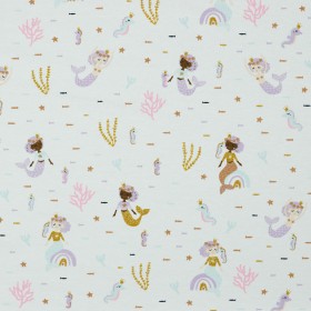 Jersey Stoff „Glitter Mermaids“