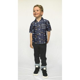 Poplin Stoff „Baufahrzeuge – Bagger"