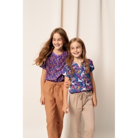 Feiner Poplin Stoff – Blumen