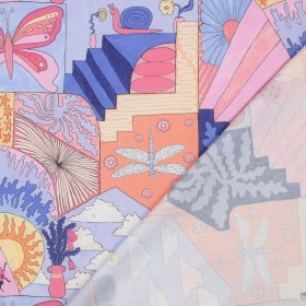 Digitaldruck-Stoff "Little Creatures Nerpa" aus 100% Baumwolle