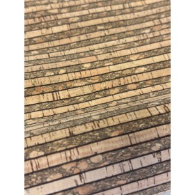 Vielseitiger Korkstoff gestreift – Einfaches Tapezieren, robust, abwaschbar und kreativ einsetzbar Stoff aus Kork