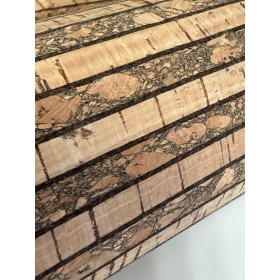 Vielseitiger Korkstoff gestreift – Einfaches Tapezieren, robust, abwaschbar und kreativ einsetzbar Stoff aus Kork