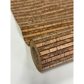 Vielseitiger Korkstoff gestreift – Einfaches Tapezieren, robust, abwaschbar und kreativ einsetzbar Stoff aus Kork