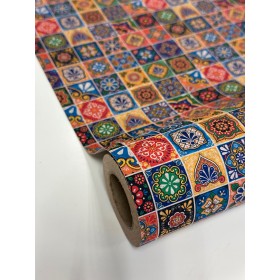 Korkstoff Majolika – Einfaches Tapezieren, robust, abwaschbar und kreativ einsetzbar Stoff aus Kork