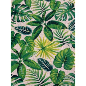 Korkstoff Blätter Botanic – Einfaches Tapezieren, robust, abwaschbar und kreativ einsetzbar Stoff aus Kork