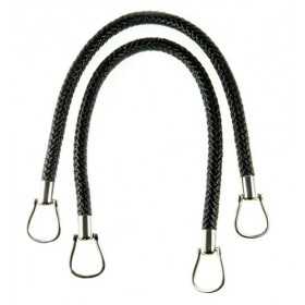 Taschengriffe in Lederoptik Schwarz