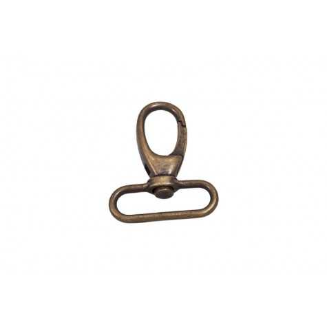 Karabiner 60 mm Messing Antik